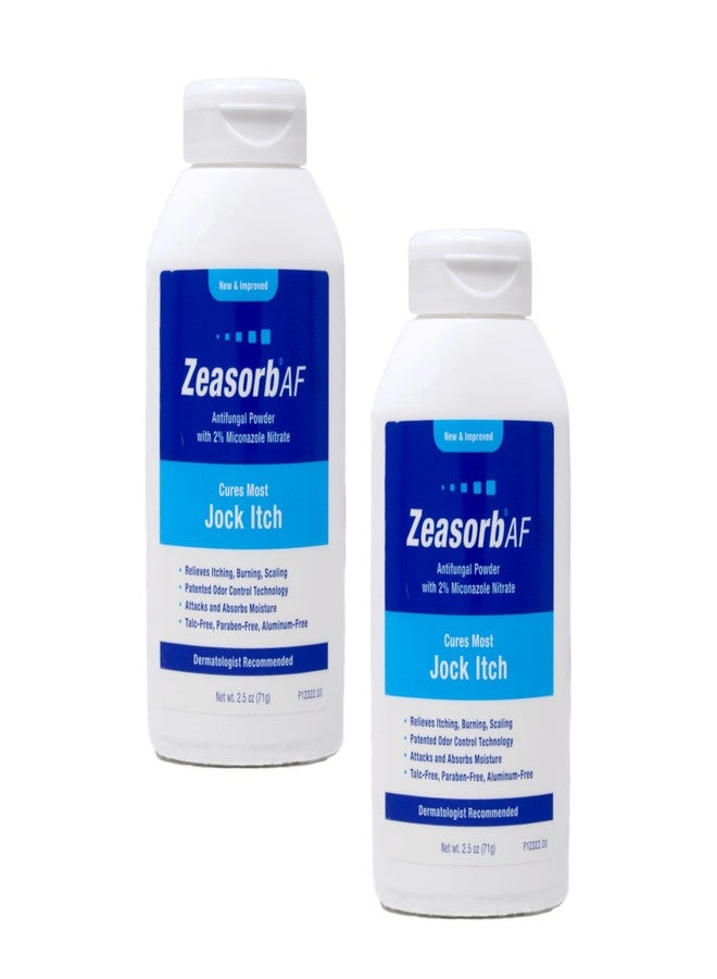 Zeasorb-AF Super Absorbent Antifungal Treatment Powder for Jock Itch 2.5 oz (Pack of 2) by Zeasorb - Image 1